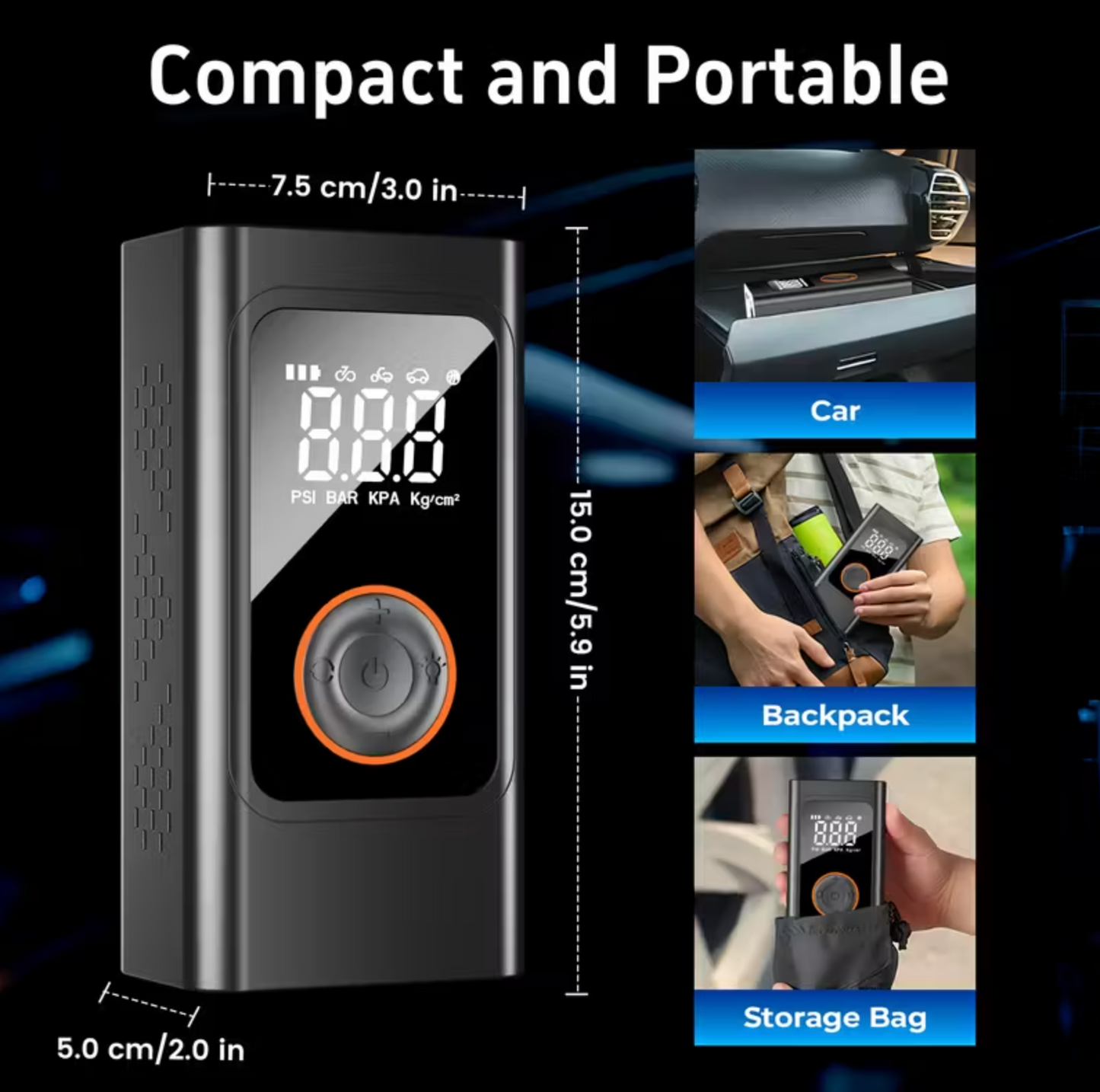 Portable 150PSI Tire Inflator Air Compressor